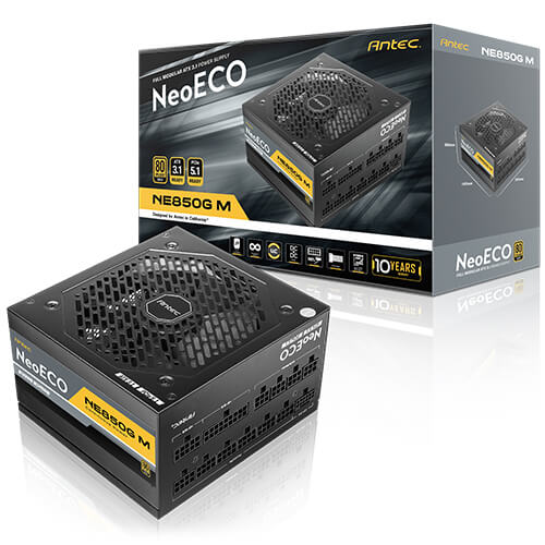 Antec NeoECO NE850G M ATX 3.0 850 Watts Full Modular PSU, 80 Plus Gold Certified Used PSU